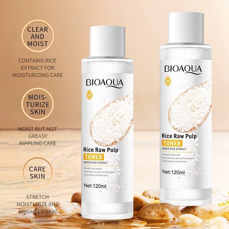 Bioaqua Rice Raw Pulp Hydrating Moisturizing Softening Face Toner