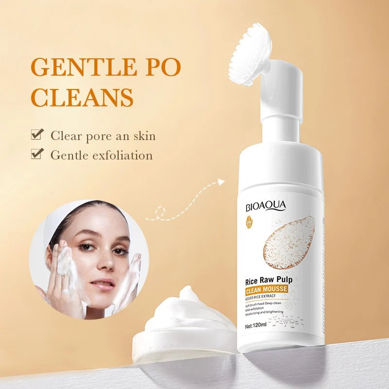 Bioaqua Rice Raw Pulp Deep Cleaning Hydrating Mousse 120ml