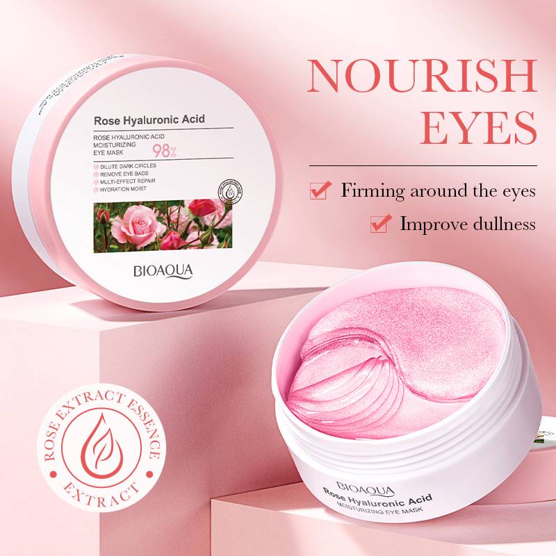 BIOAQUA Rose Hyaluronic Acid Moisturizing Eye Mask 30 Pairs 80g