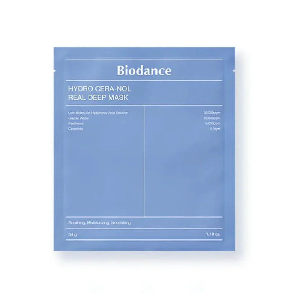 Biodance Hydro Cera-Non Reak Deep Mask 136g- 4 Sheet Box - Blue