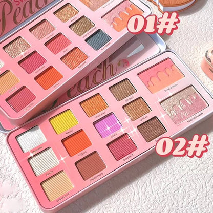 Biya Sweet Peach 14 Color Highlighter Shimmer Eyeshadow Palette