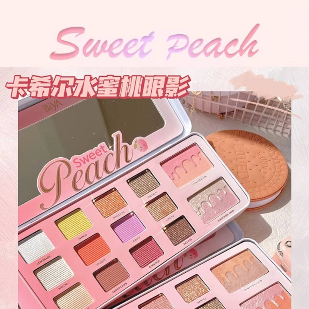Biya Sweet Peach 14 Color Highlighter Shimmer Eyeshadow Palette