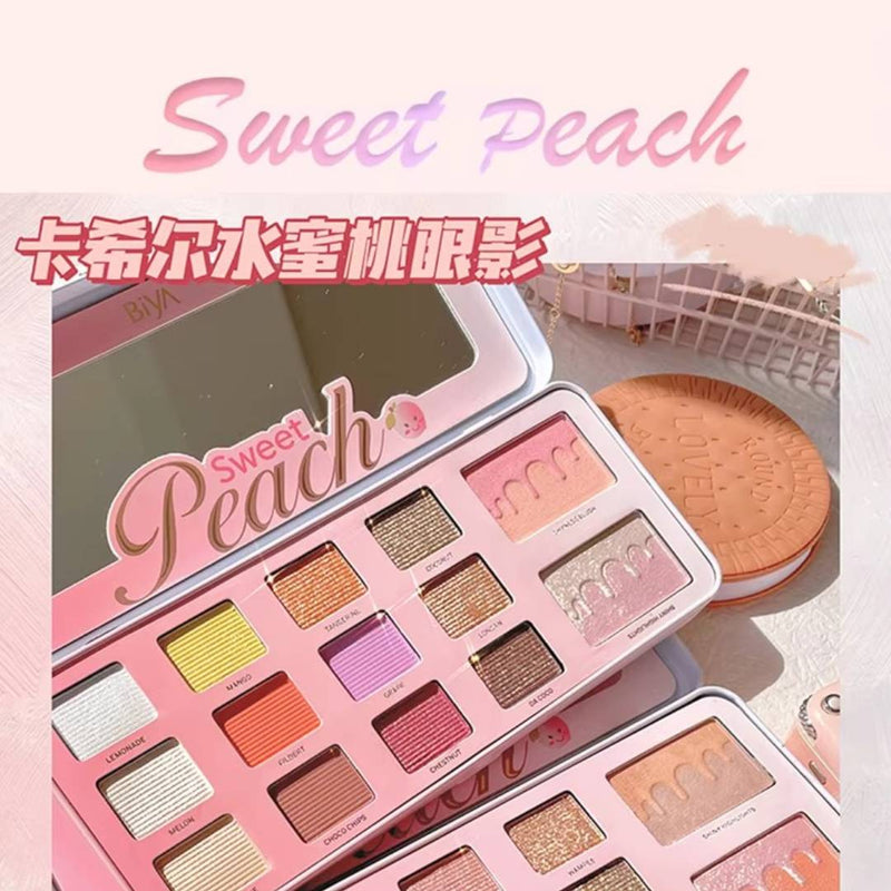 Biya Sweet Peach 12 Color Highlighter Shimmer Eyeshadow Palette