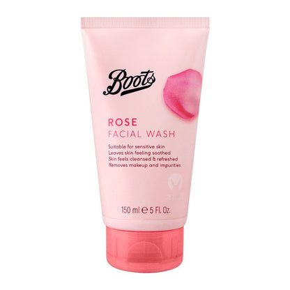 BOOTS ROSE FACIAL WASH TUBE 150ML