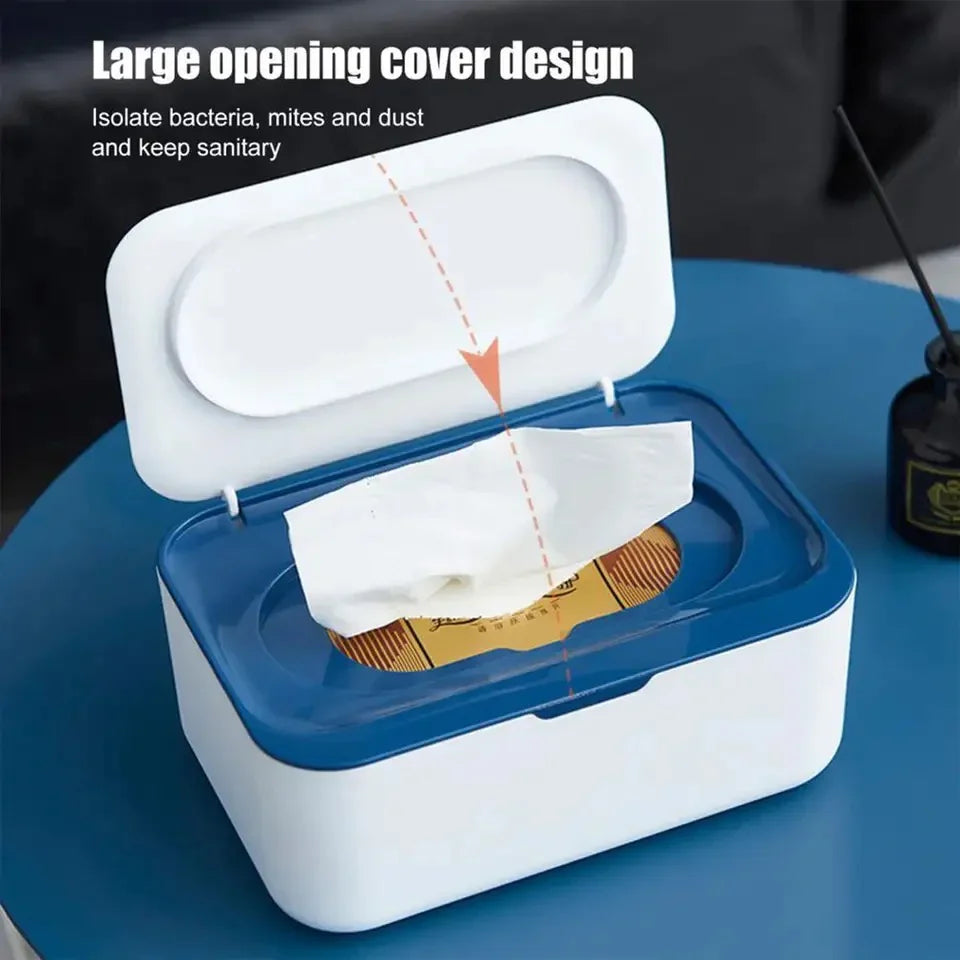 Multifunctional Dustproof Wet Tissue Box Flip Top Storage Box 0860