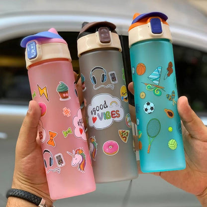 Character Stickers Carton Cap Water Bottle