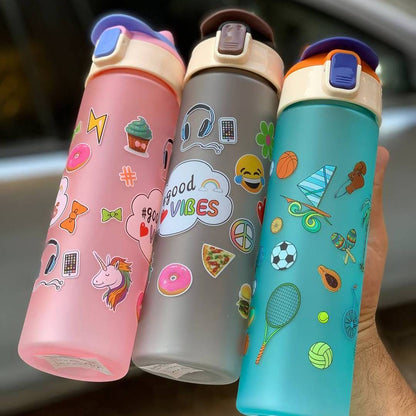 Character Stickers Carton Cap Water Bottle