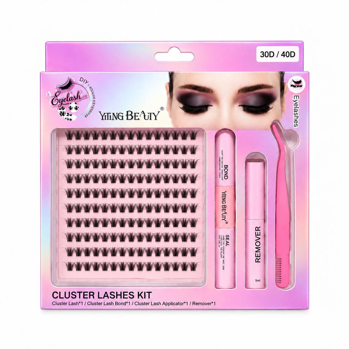 Yiting Beauty DIY Cluster Eyelashes Extension Kit 20D/30D Mix