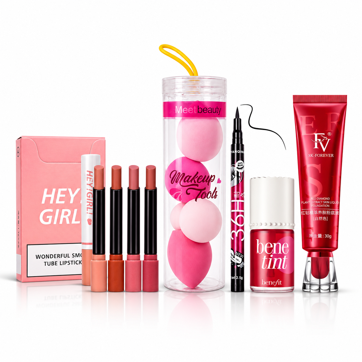 Ultimate Viral Makeup Essentials 10-Piece Complete Glam Beauty Deal
