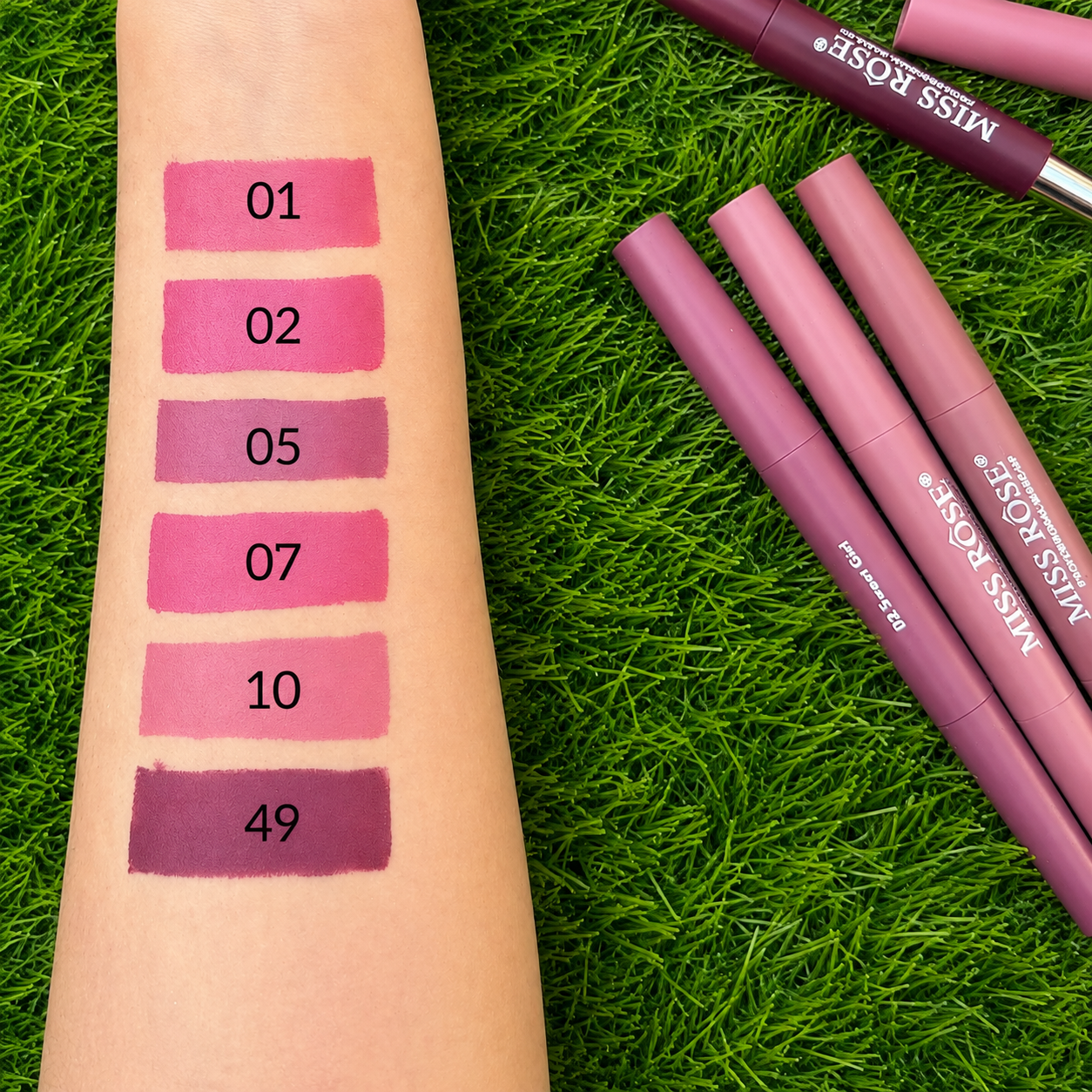 Miss Rose 2in1 Lipstick Pink Edition Pack of 6