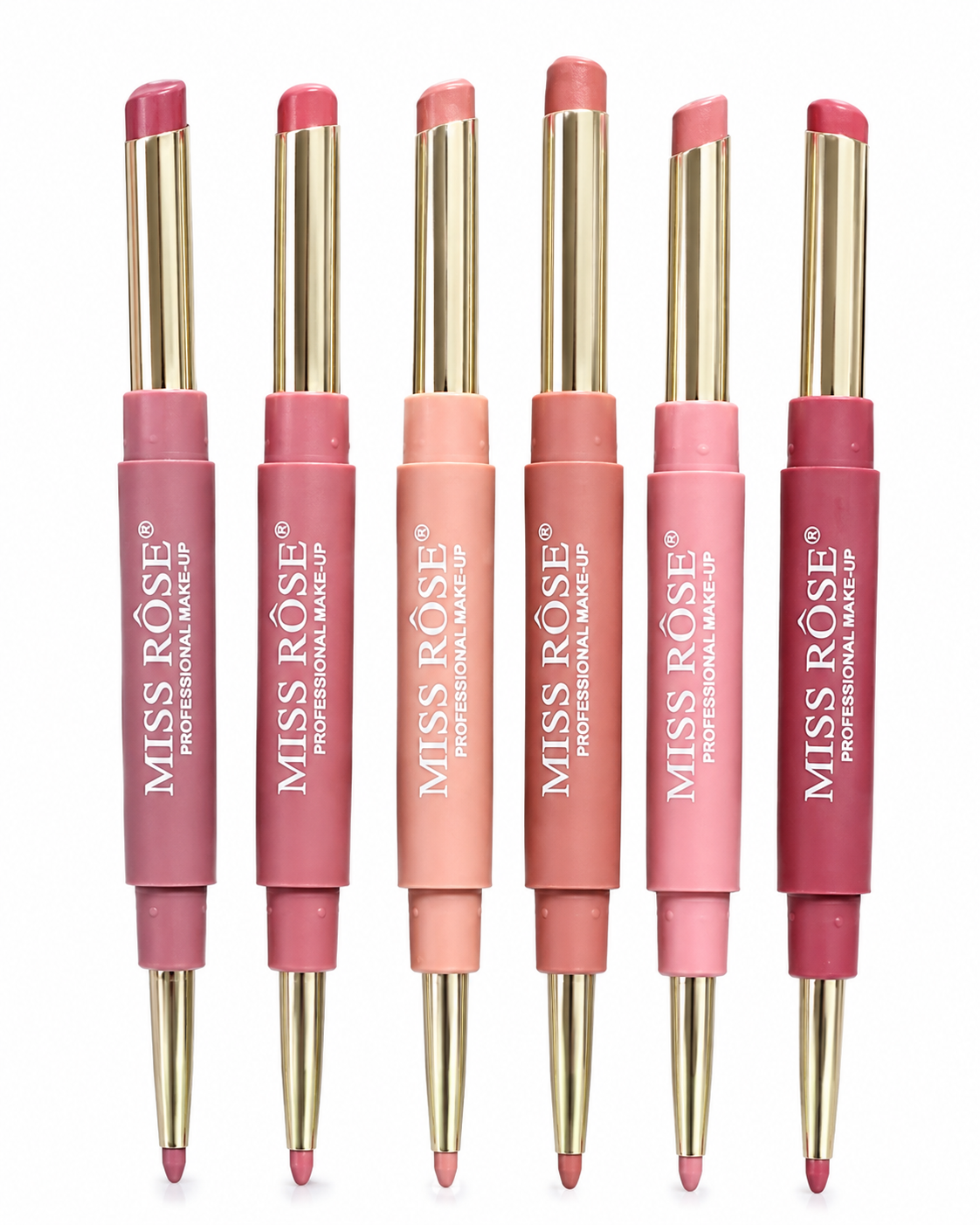 Miss Rose 2in1 Lipstick Pink Edition Pack of 6