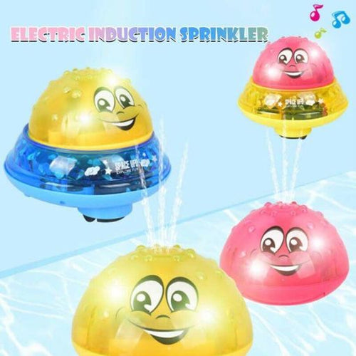 Water Sprinkler Ball Rotatable With Colorful LED Light Bath Toy For Kids