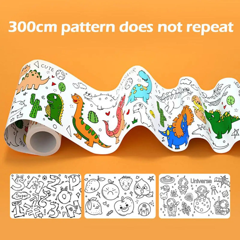 3 Meters Kids Coloring Drawing Roll