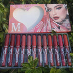 Color Castle Full Color Long Lasting Natural Matte Lip Gloss 12Pcs Set