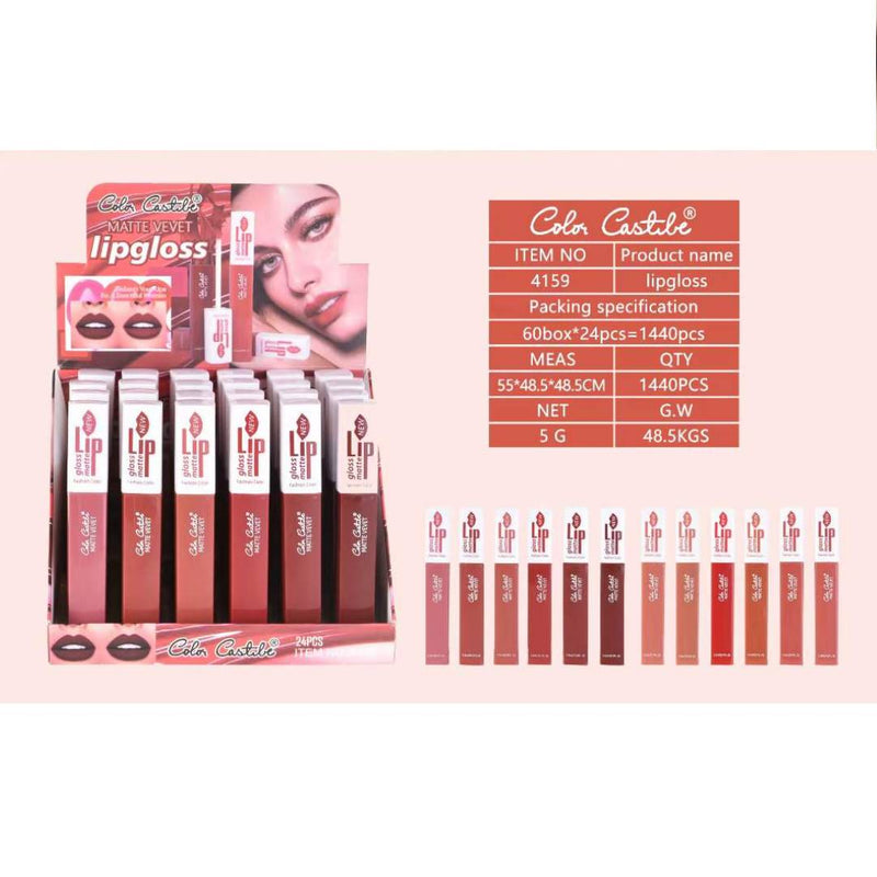 Color Castle Nude And Matte Velvet Lip Gloss 12Pcs Set