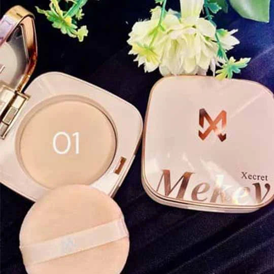 Mekey Xecret Radiant Glow Matte Face Powder All Day Coverage With Puff