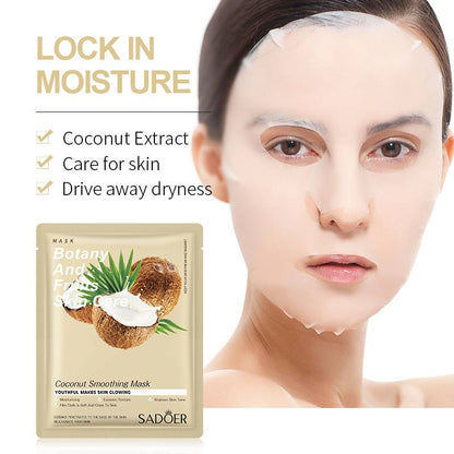 Sadoer Botany And Fruits Coconut Smoothing Face Sheet Mask