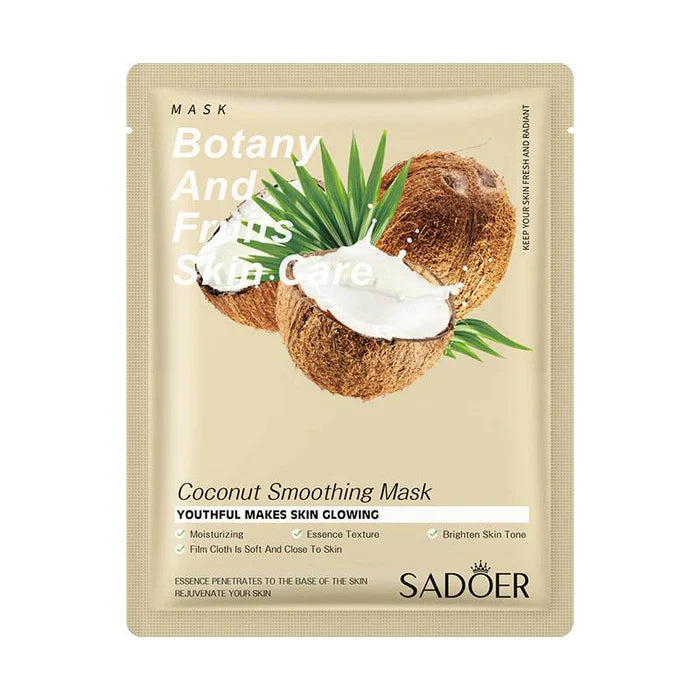 Sadoer Botany And Fruits Coconut Smoothing Face Sheet Mask