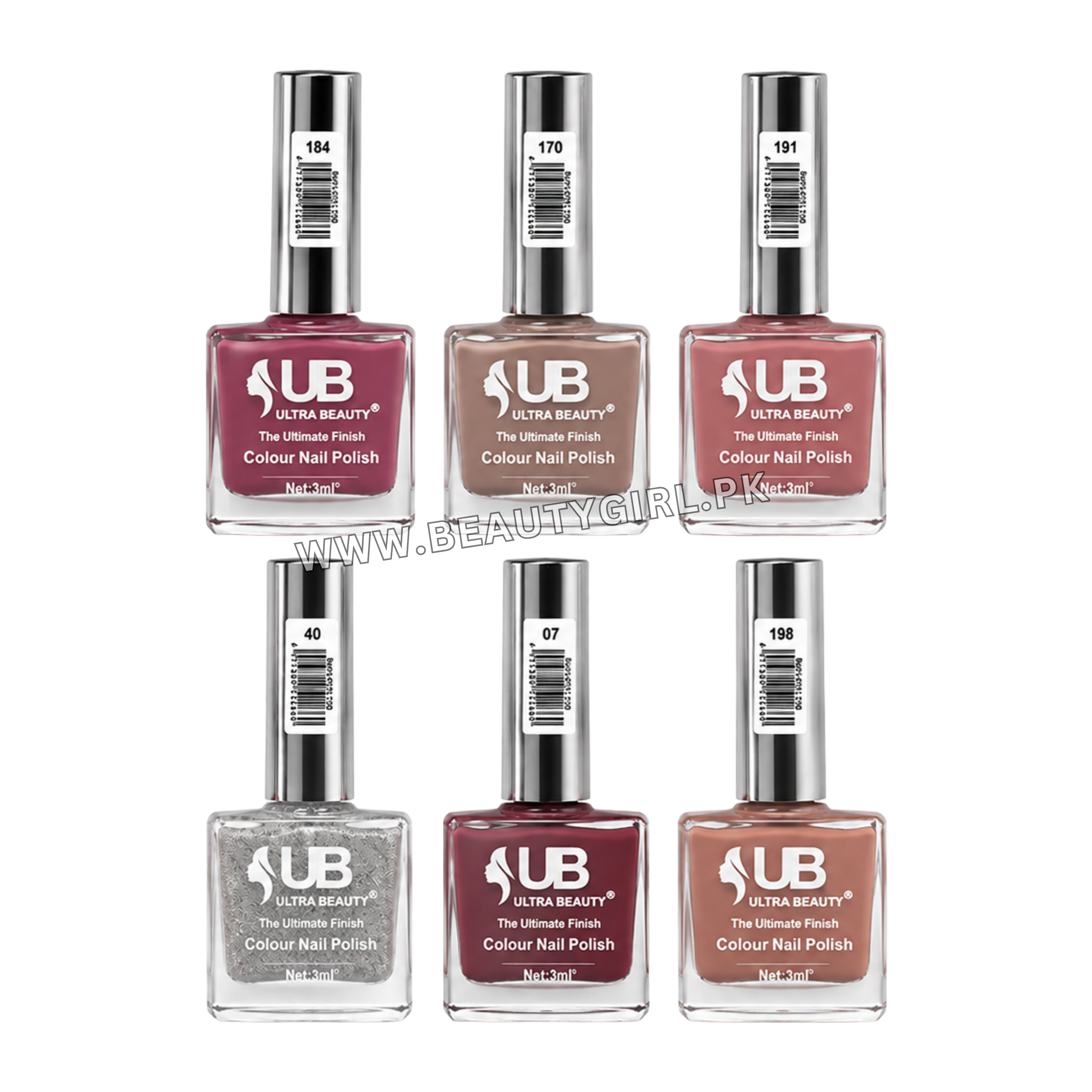 Ultra Beauty The Ultimate Finish Colour Nail Polish 6Pcs Set