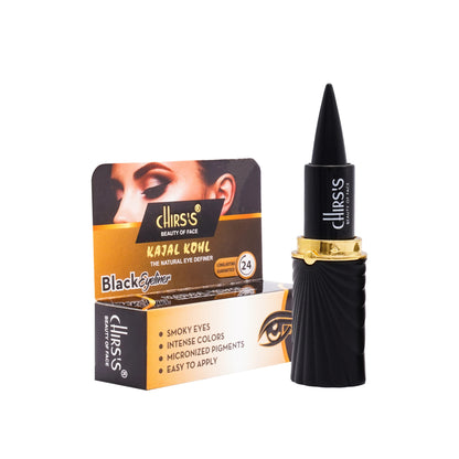 Chirs's Beauty Of Face Kajal Kohl The Natural Eye Definer Long Lasting 24Hours - Black