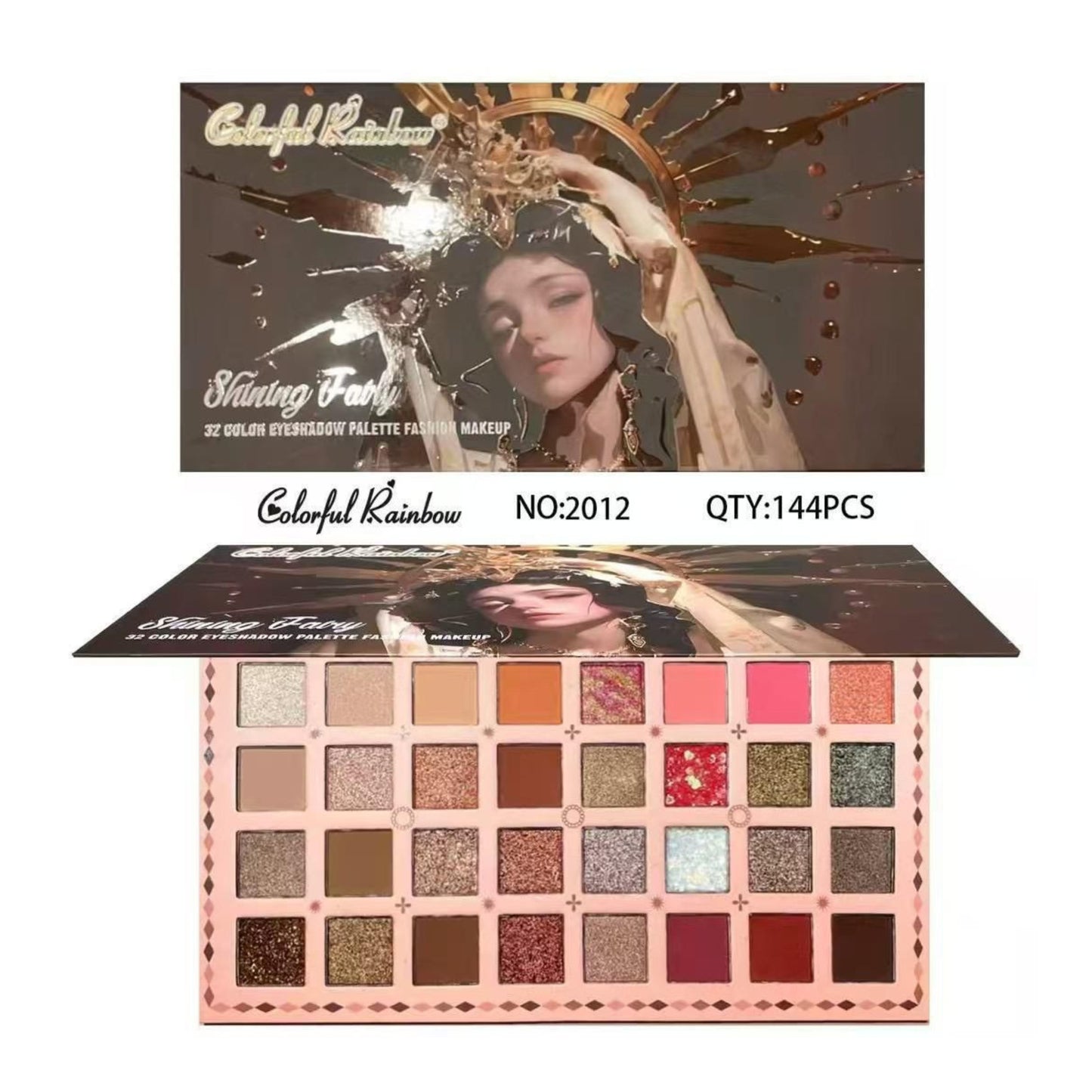 Colorful Rainbow Shining Fairy 32 Color Eyeshadow Palette