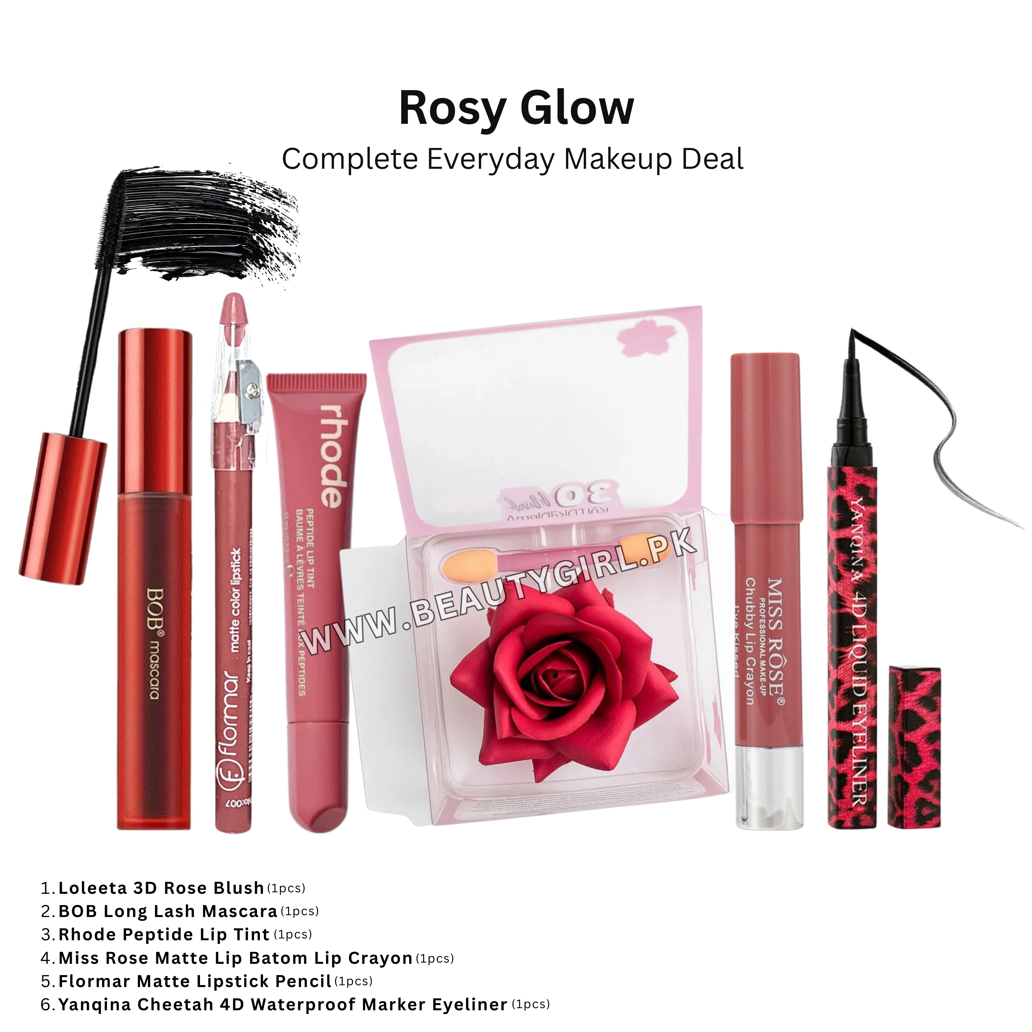 Rosy Glow Complete Everyday Makeup Deal