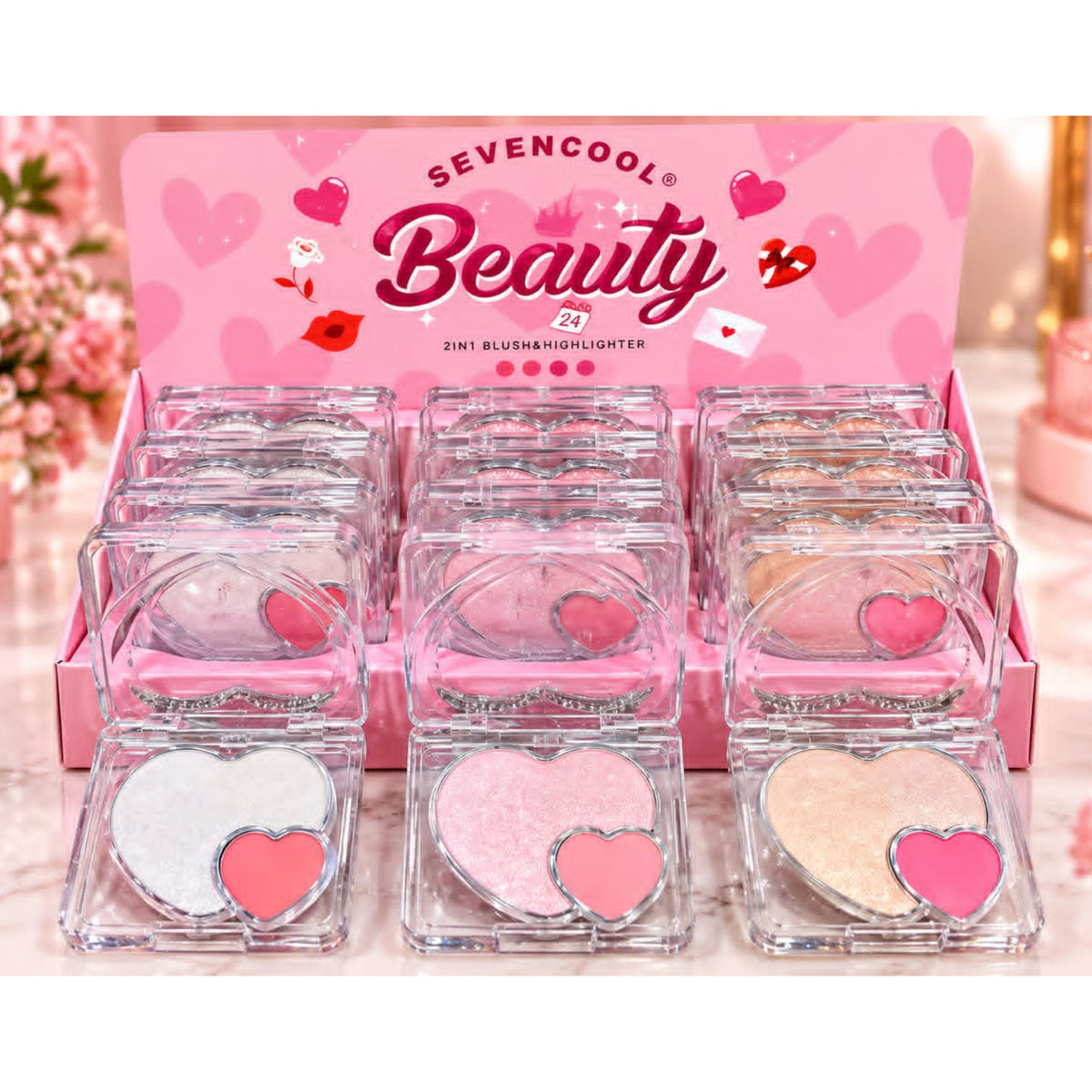 Seven Cool 2-in-1 Highlighter & Blush Pack of 3