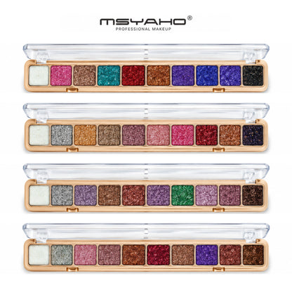 MSYAHO Glitter Eyeshadow Palette 10 Shades