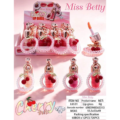 Miss Betty Cherry Shiny Lip Oil – Pack of 4