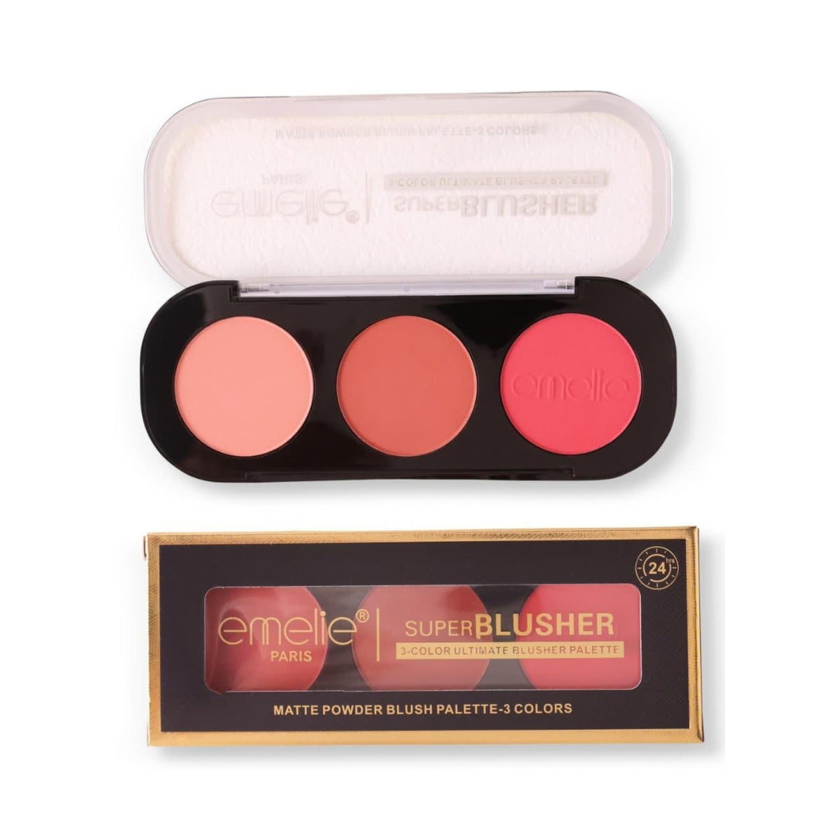 Emelie Paris Super 3-Color Matte Blusher Palette