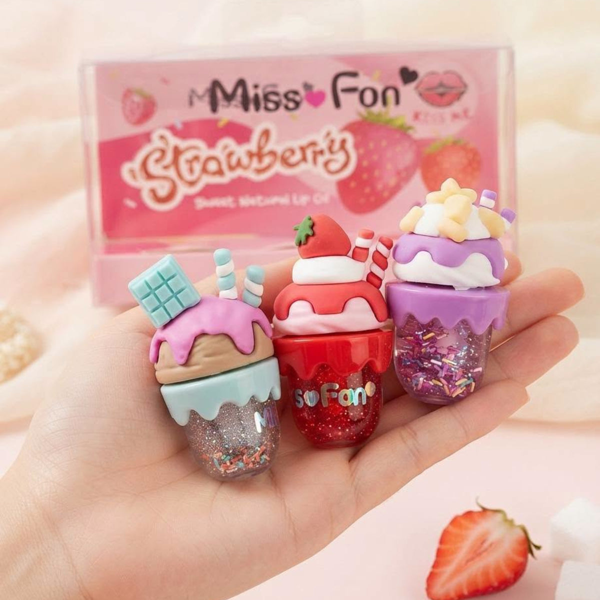 Miss Fon Ice Cream Lip Oil Set – Pack of 3