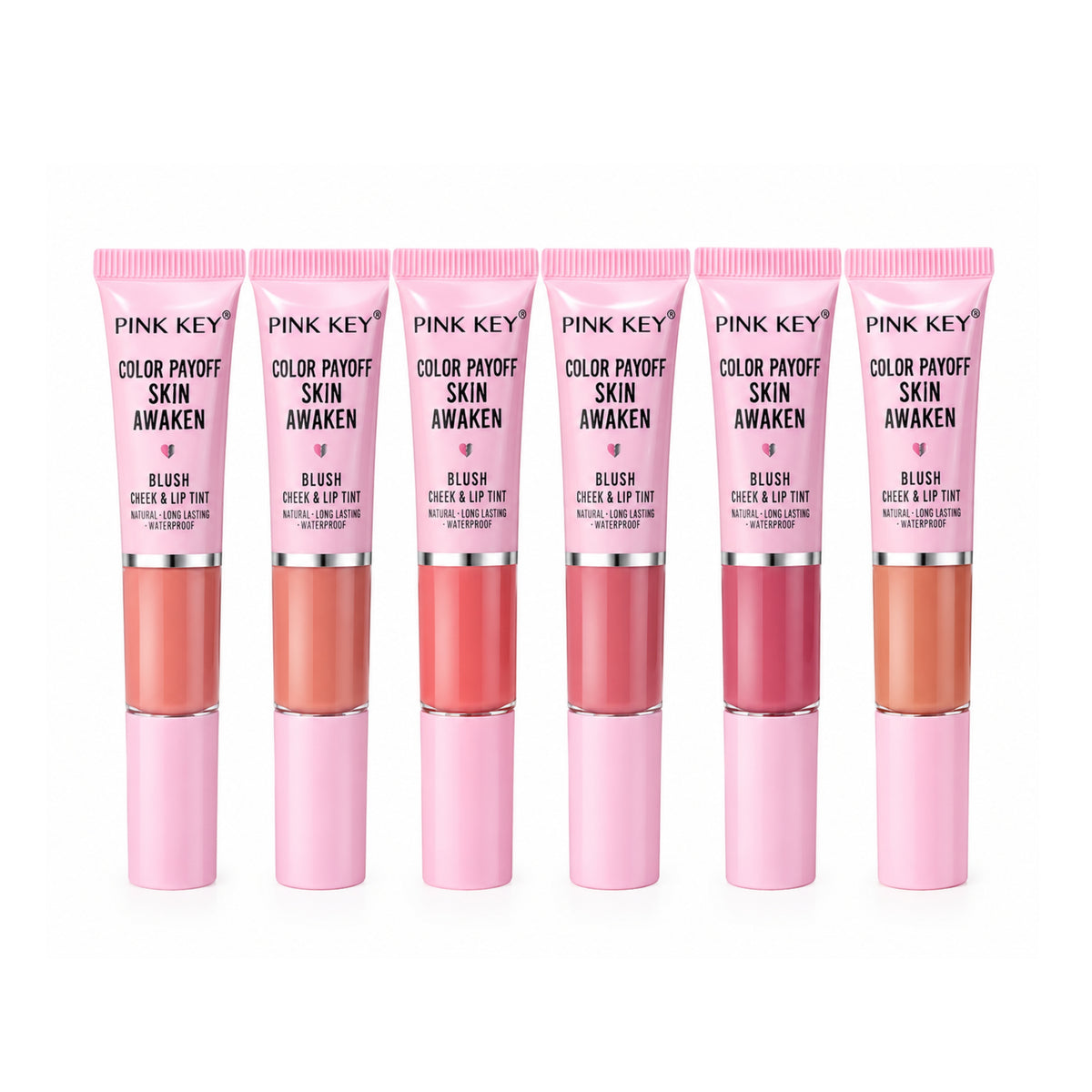 Pinkkey Blush Cheek Heat Liquid Blushon Pack of 6