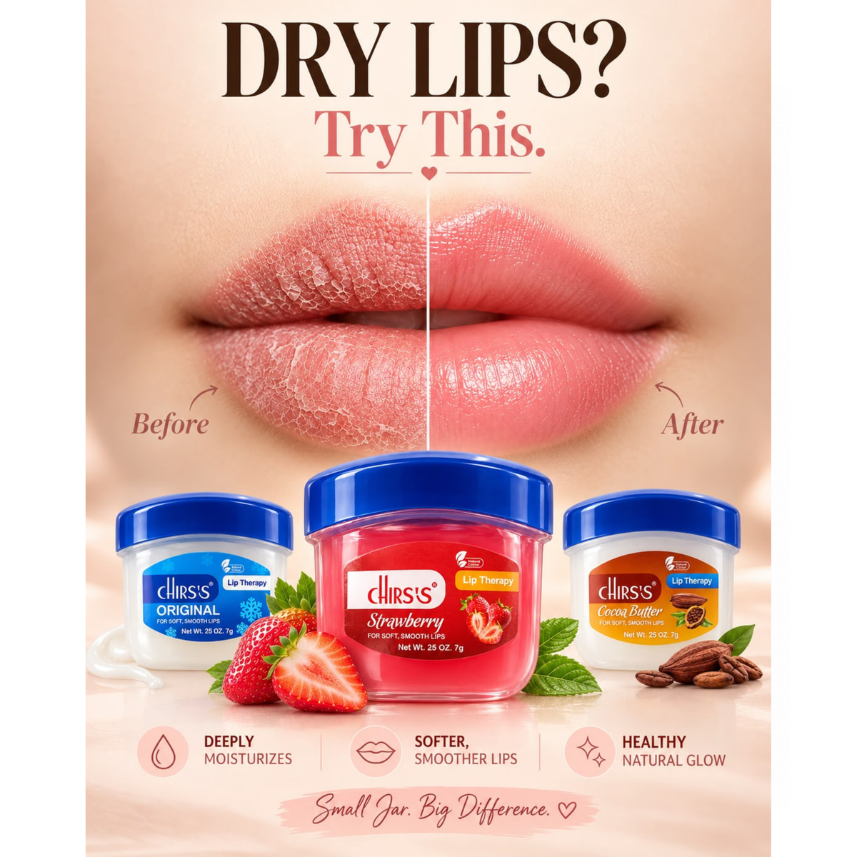 Chirss UK Lip Therapy Moisturizing Lip Balm 7g