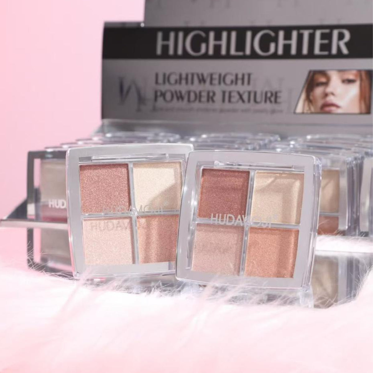 Hudamoji 4-Color Glow Highlighter Palette