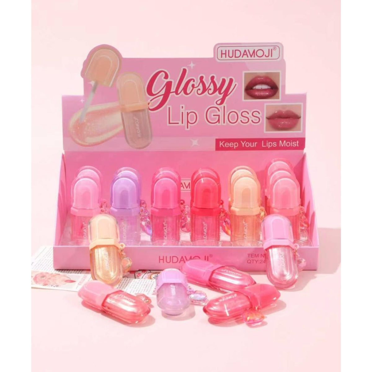 Hudamoji Glossy Lip Gloss Moisturizing Shiny Lip Gloss