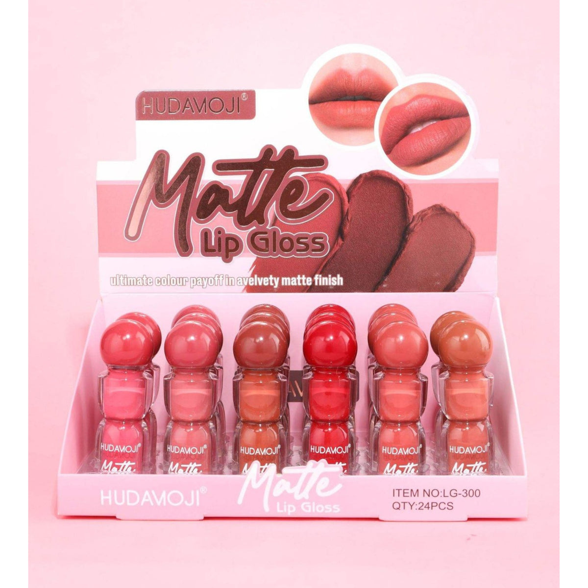 Hudamoji Matte Lip Gloss Set – 6 Shades