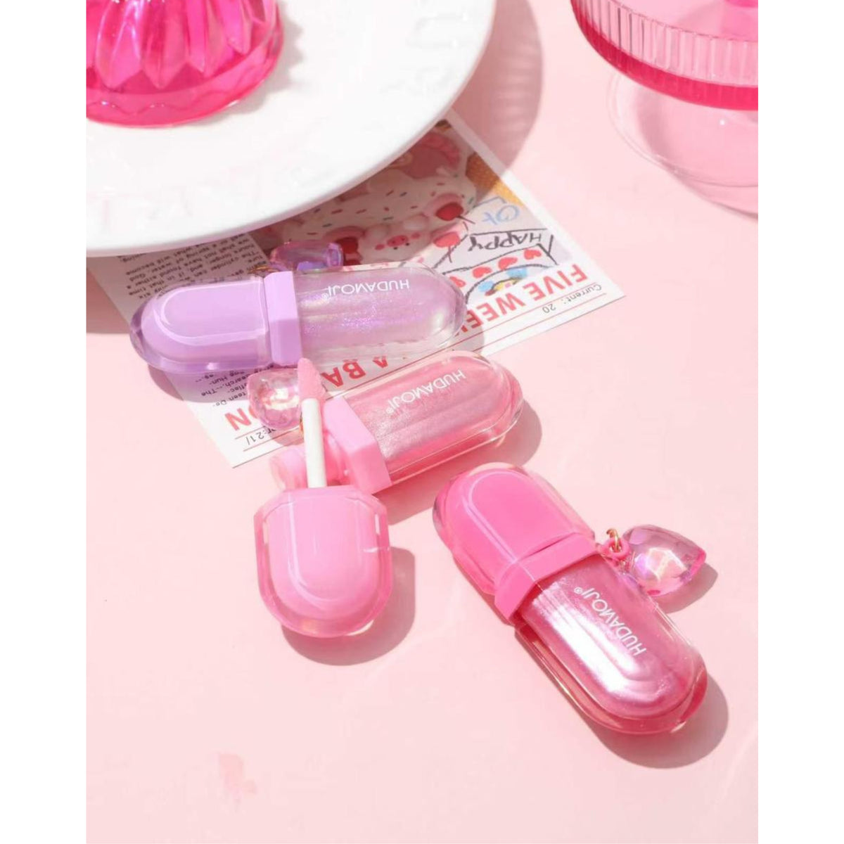 Hudamoji Glossy Lip Gloss Moisturizing Shiny Lip Gloss