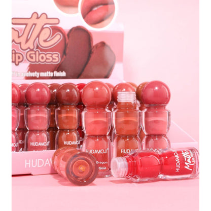 Hudamoji Matte Lip Gloss Set – 6 Shades
