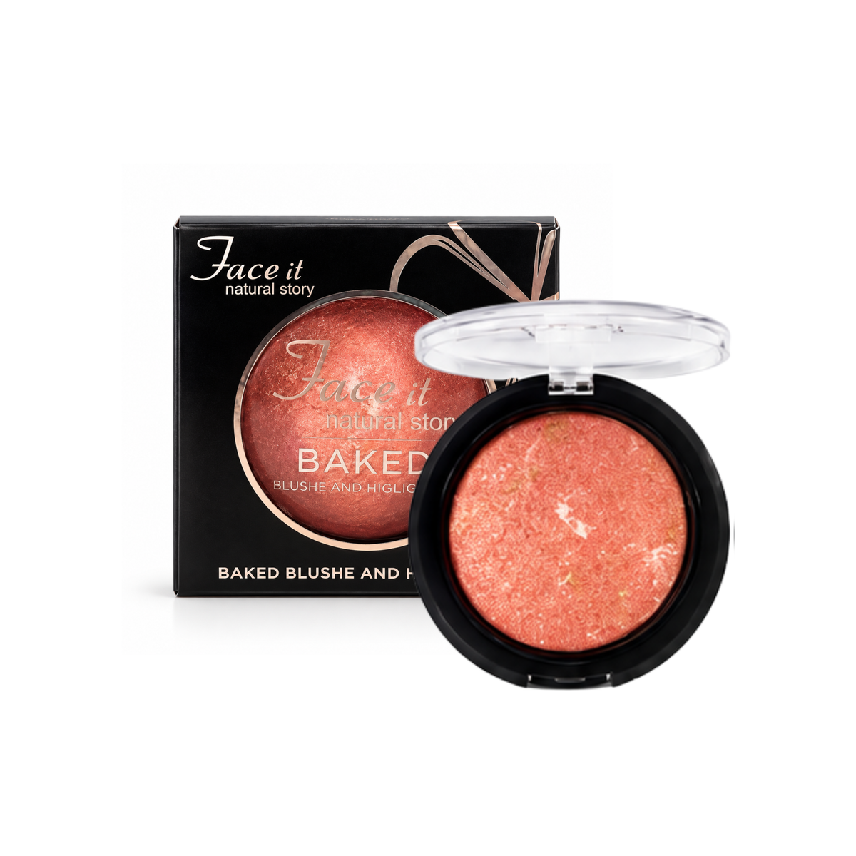 Face It Natural Story Baked Blush & Highlighter