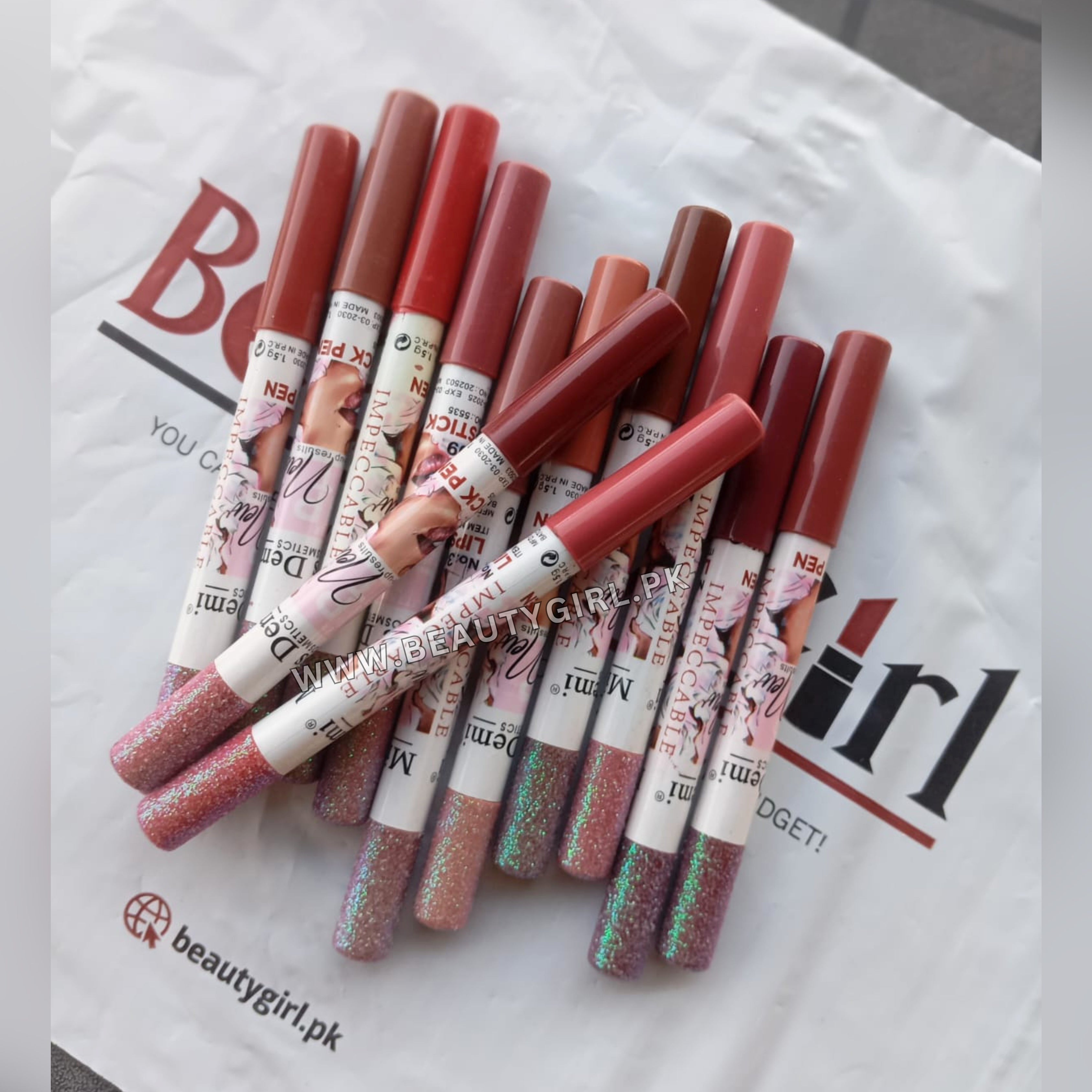 Miss Demi Matte High Pigmented Lip Pencils Pack of 12