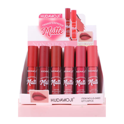 Hudamoji Non Sticky Matte Long Lasting Lip Gloss Pack of 12