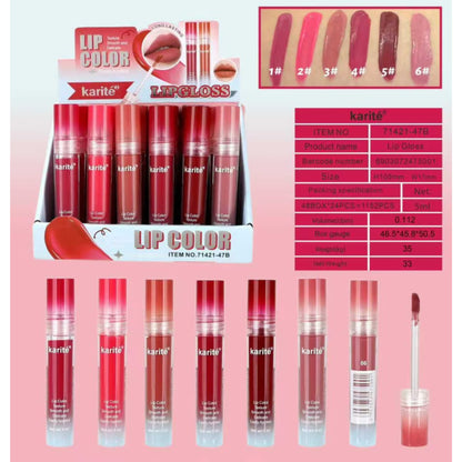 Karite Texture Smooth & Delicate Lip Gloss Pack of 6