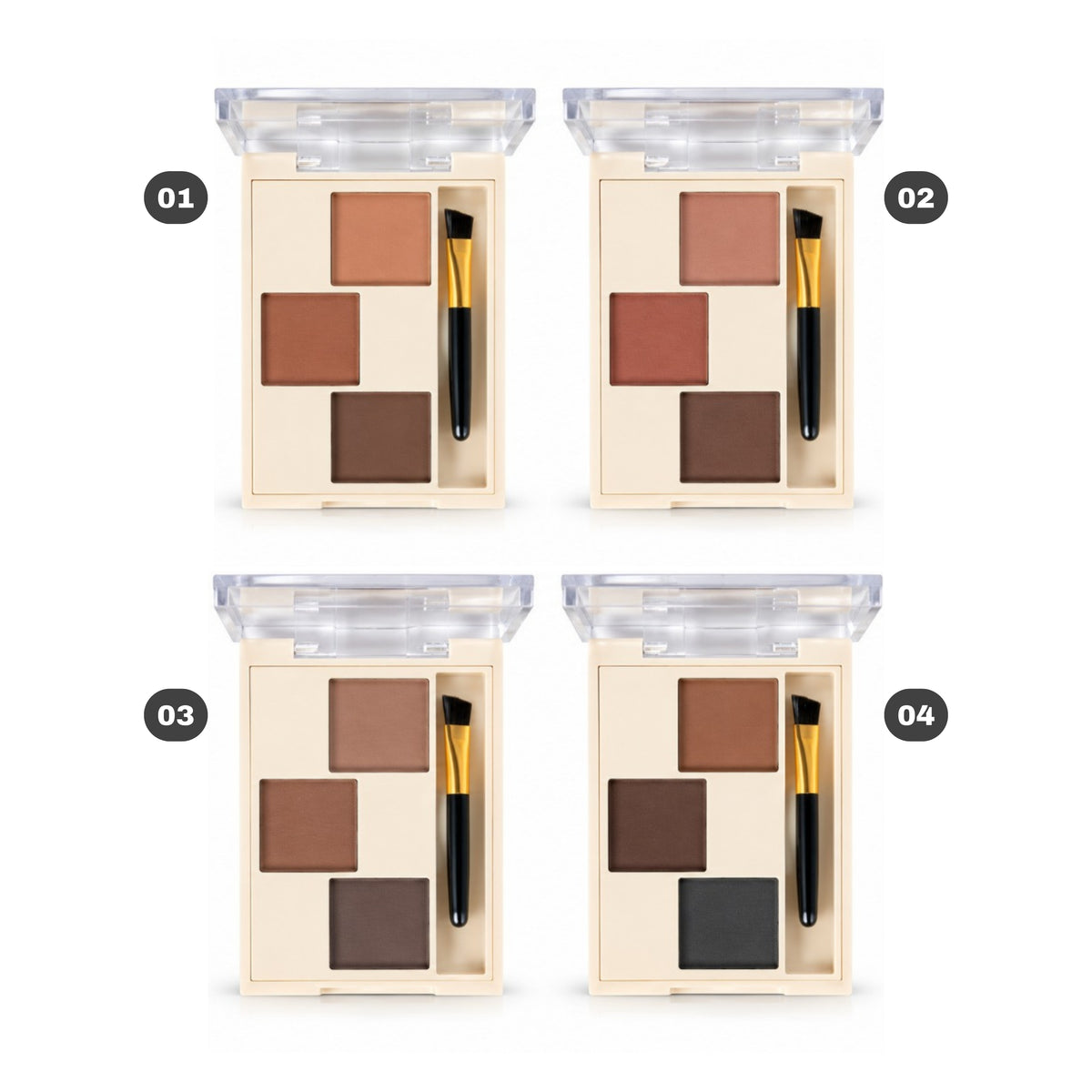 MSYAHO 3-Color Eyebrow Powder Kit