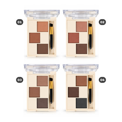 MSYAHO 3-Color Eyebrow Powder Kit