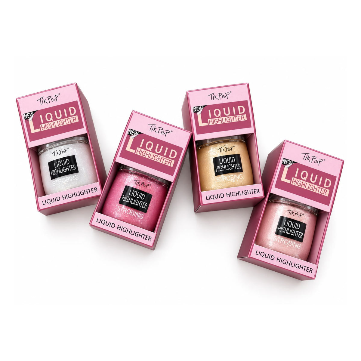 TikPop Radiant Glow Liquid Highlighter Pack of 4