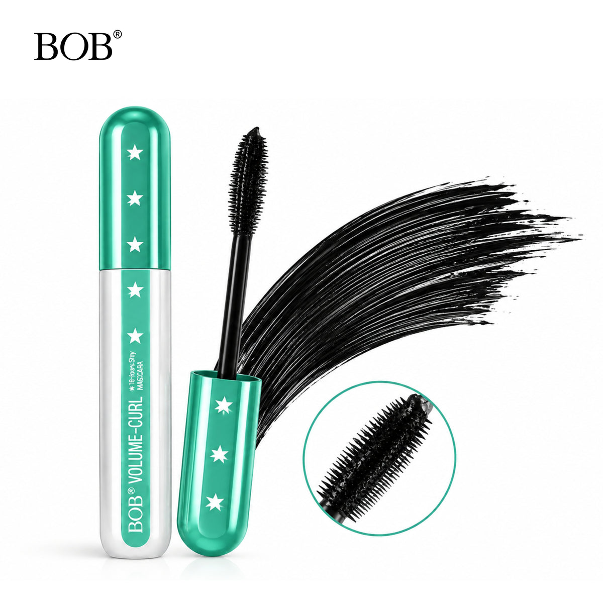 BOB Volume-Curl Mascara – 18-Hour Stay, Lash Defining & Volumizing