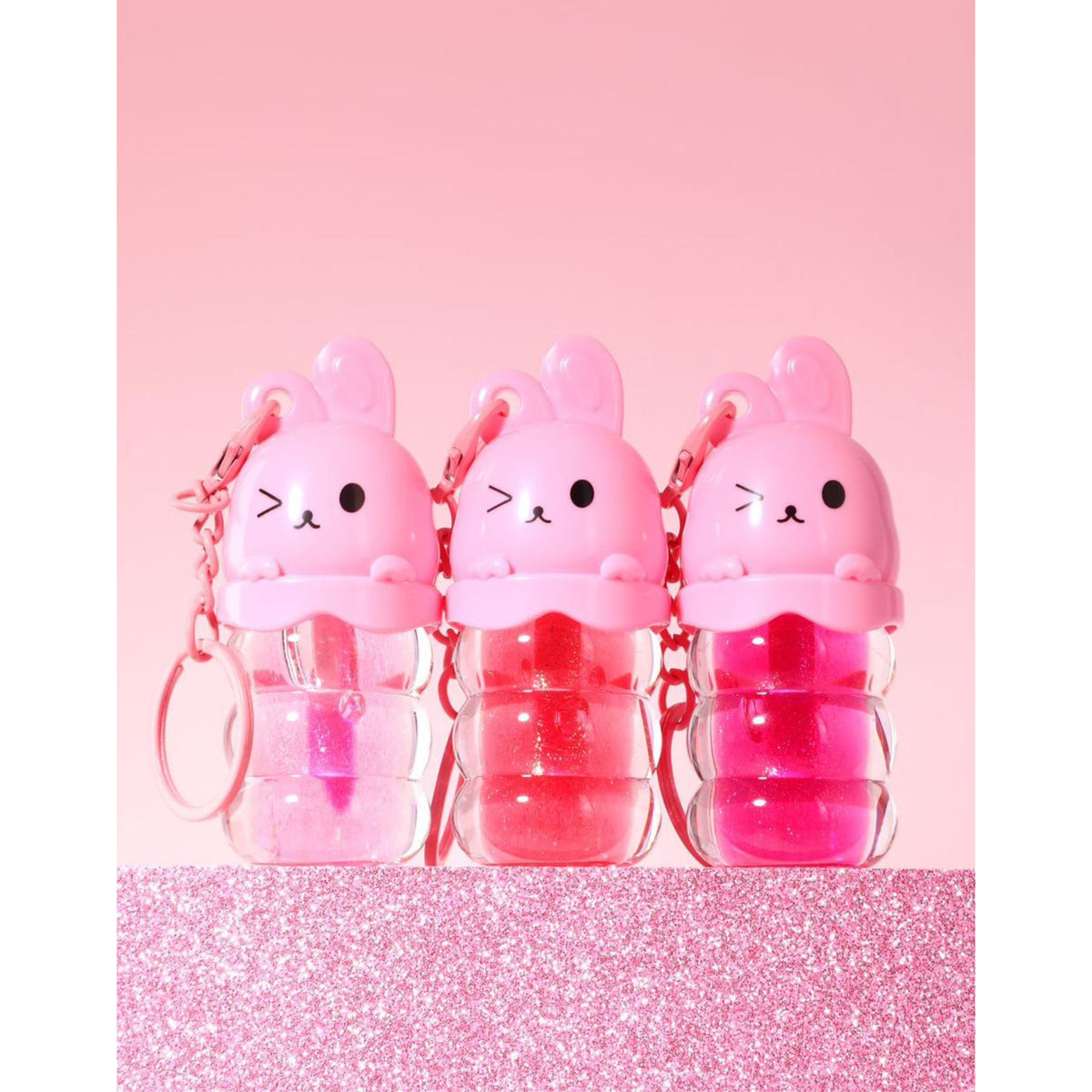 Hudamoji Rabbit Lip Oil – Hydrating Glossy Lip Oil with Cute Keychain Design