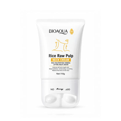 Bioaqua Rice Raw Pulp Neck Cream with Roller 110g