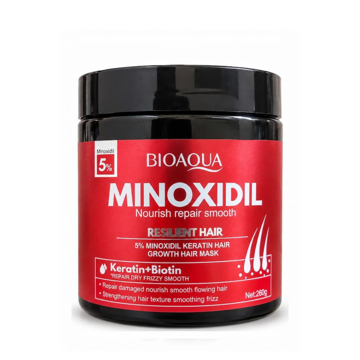Bioaqua Minoxidil 5% Keratin & Biotin Hair Mask 260g