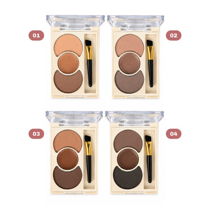 MSYAHO Brow Perfect Eyebrow Powder Kit with Brush